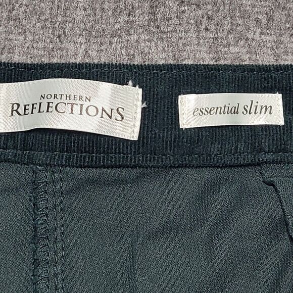 Northern Reflections Jeans Womens 14 Essential Slim Green Corduroy Boho Pants - Picture 5 of 10